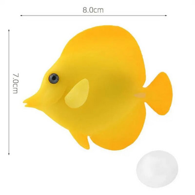 Silikoonist kunstlik öine helendav hipokampuse akvaariumi ehis veealune kaunistus meduusiga akvaariumi kaunistus