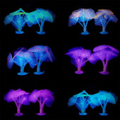 1 vnt. Silikono žėrintis dirbtinis akvariumo akvariumo koralų augalai povandeninis ornamentas akvariumo dekoro akvariumo priedai