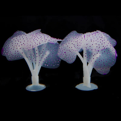 1 vnt. Silikono žėrintis dirbtinis akvariumo akvariumo koralų augalai povandeninis ornamentas akvariumo dekoro akvariumo priedai