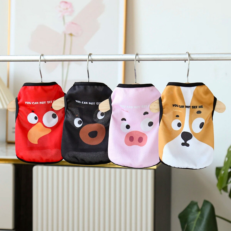 NovoOriginalne majice za pse Odjeća za mačke Odjeća s otiscima za kućne ljubimce sa smiješnim uzorcima Prozračne ljetne cool majice za štene Dukserica