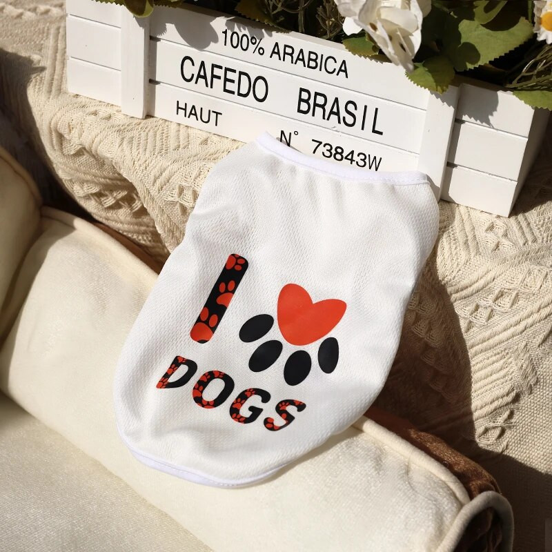 Pet stilski tanki prozračni prsluk bez rukava, ljubav prema psima i mačkama, univerzalni protuklizni rukav za udobnu i suhu odjeću