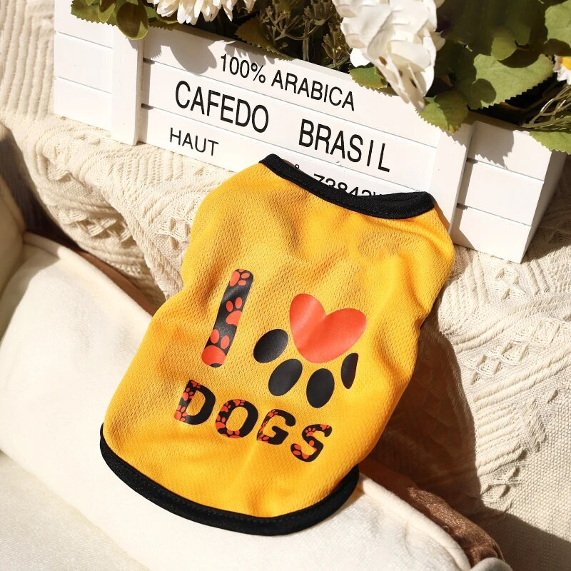 Pet stilski tanki prozračni prsluk bez rukava, ljubav prema psima i mačkama, univerzalni protuklizni rukav za udobnu i suhu odjeću