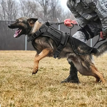 Външна жилетка за кучета Найлоново тактическо тренировъчно палто за кучета средно голяма жилетка за кучета презрамка за гърдите
