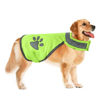 1 τεμάχιο αντανακλαστικό γιλέκο ασφαλείας για κατοικίδια για σκύλους υψηλής ορατότητας Φθορίζον μπουφάν για κατοικίδια Προμήθειες για κατοικίδια S/M/L/XL/2L Εκτύπωση ποδιού σκύλου