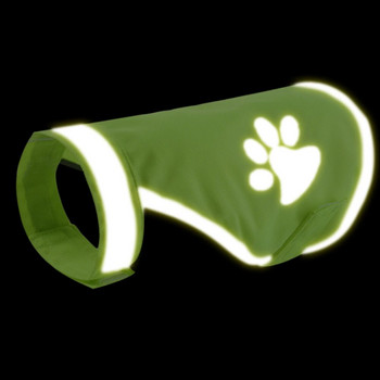 1бр. Светлоотразителна жилетка за домашни любимци за кучета с висока видимост Флуоресцентно яке за домашни любимци Палто Консумативи за домашни любимци S/M/L/XL/2L Печат на кучешка лапа