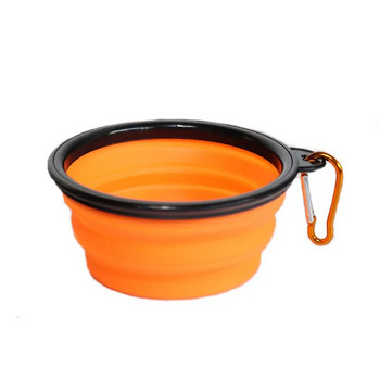 350ML външна преносима нечуплива водна чаша за храна с катарама TPE сгъваема купа за домашни любимци