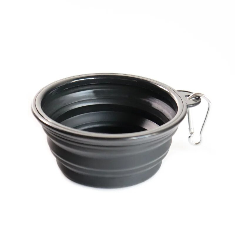 350 ml pārnēsājama āra neplīstoša ūdens pārtikas krūze ar sprādzi TPE salokāma mājdzīvnieka bļoda