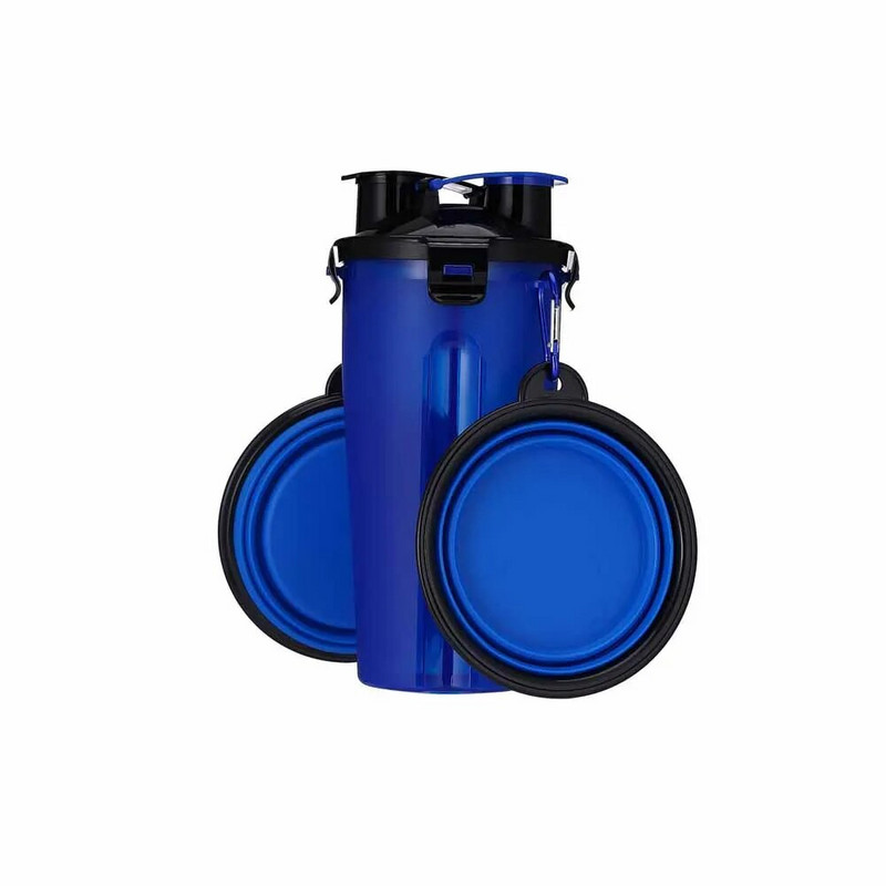 Kućni ljubimci za izlazak Dvostruka šalica s vodom za hranu prijenosna boca s pitkom vodom kuhalo za vodu plus sklopiva posuda za hranu za pse vanjska prateća šalica za vodu