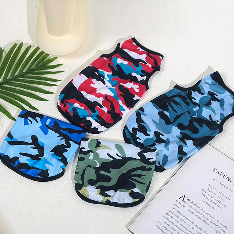 2023, stil nou, haine pentru câini, vestă de camuflaj pentru câini de talie mică, tricou pentru cățeluși, haine confortabile pentru animale de companie, articole pentru animale de companie, primăvară, vară