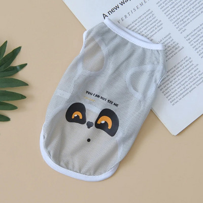 Drabužiai šunims pavasario/vasaros vėsūs tinkliniai dėklai, palyginti su Bear Golden Hair Keji ploni, kvėpuojantys animacinių filmų spausdinimo dėklai XS-6XL