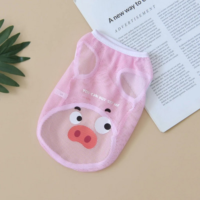 Drabužiai šunims pavasario/vasaros vėsūs tinkliniai dėklai, palyginti su Bear Golden Hair Keji ploni, kvėpuojantys animacinių filmų spausdinimo dėklai XS-6XL