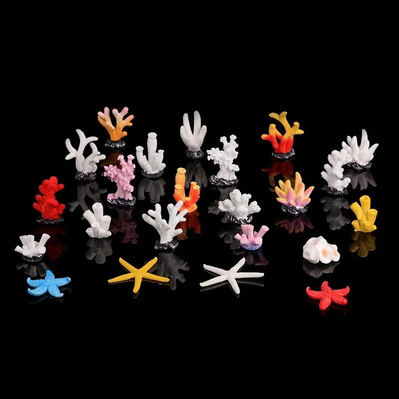 Simulacija smole Mini koralj Mikro krajolik Akvarij Morska zvijezda Ukrasi Dekoracija akvarija Ukrasi Biljke Dodaci