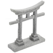 S/L Decor pentru acvariu Poarta Torii japoneza Ornament în miniatură Rezervor de pește Altar de grădină Peisaj Shinto Micro Decorare din gresie