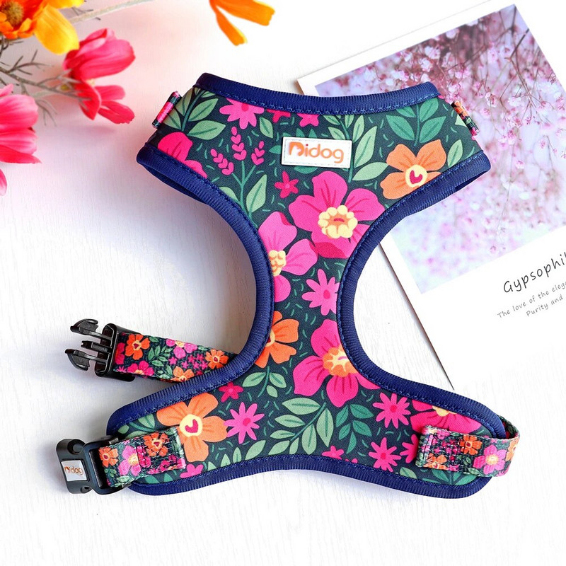 Tinklinis nailono šunų diržų liemenė minkšta paminkštinta šunų kačių liemenė petnešėlė kaktuso spauda mažoms vidutinėms šunų katėms prancūzų buldogas čihuahua
