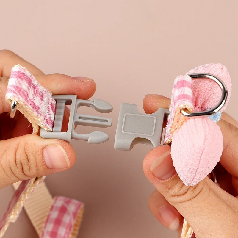 Kis kutyahám póráz szett Aranyos macska kiskutya pöttyös hám mellény mellkasi pánt cica kisállat hám állítható kutyákhoz macskák kiegészítők