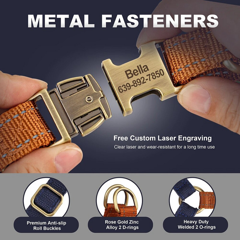 Individualūs šunų diržai Minkšti nailoniniai šunų diržai Šviesą atspindintys naminių gyvūnėlių liemenės be pritaikyti diržai mažiems vidutiniams šunims Pitbull Bulldog