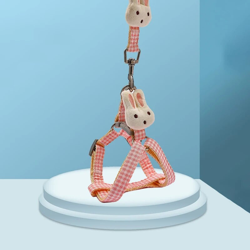 Šunų diržai mažiems šunims katėms Reguliuojamas kačiuko antkaklis naminių gyvūnėlių petnešėlės su pavadėlio rinkiniu Plaidu krūtinės liemenės pavadėlis šunų pavadėlių priedai