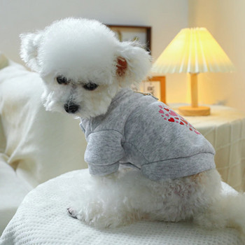 1PC Облекло за домашни любимци Куче Котка Свети Валентин Червено любовно палто с катарама за шнур, подходящо за малки и средни кучета