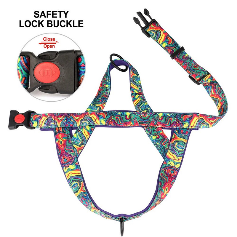 Ham pentru câini de siguranță fără tragere, din nailon, pentru câini mediu mare, căptușit pentru animale de companie, vestă Pitbull, durabil, reglabil pentru câine mediu mare