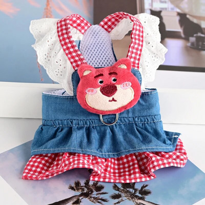 Csipke kisállatruházati hám ruhák kis kutyusoknak kölyök állat hercegnő Bichon pomerániai nyári őszi macska farmer szoknyák