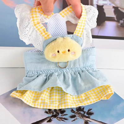 Csipke kisállatruházati hám ruhák kis kutyusoknak kölyök állat hercegnő Bichon pomerániai nyári őszi macska farmer szoknyák