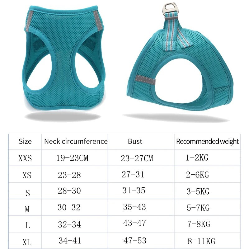 Uus koerarakmete vest, reguleeritav lemmikloomade jalutusrihm kutsika kassi kaelarihmade rakmed väikeste ja keskmise suurusega koerte lemmikloomade rakmete tarvikutele