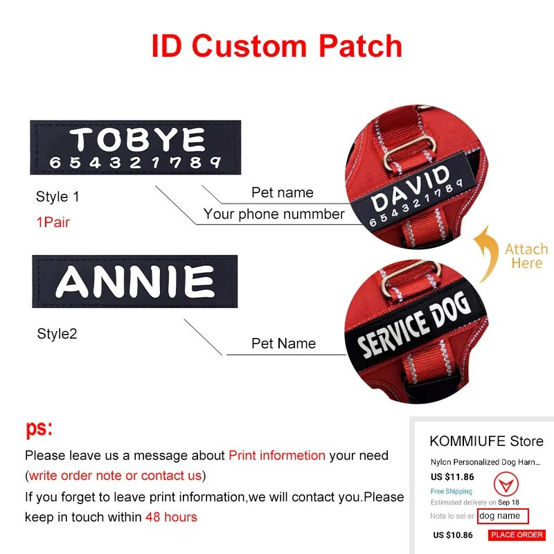 Ham pentru câini din nailon, personalizat reflectorizant pentru animale de companie, K9, pentru câini mici, mijlocii mari, cu plasă respirabilă, ham pentru câini, fără tragere