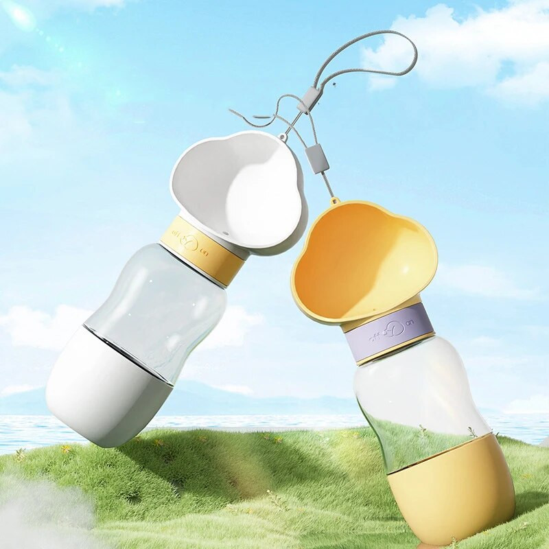 Šunims vandens puodeliai Virduliai Nešiojami buteliai su mygtuku girdykla, skirti pasivaikščioti lauke Gyvūnai Katės Maisto laikymo šėrimo reikmenys