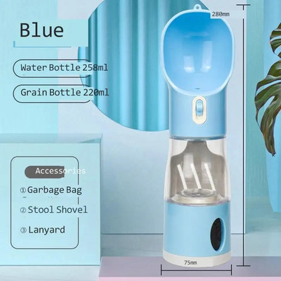 Pet Go Out utazó vizes csésze szemeteszsákkal ételtartó kutya kültéri hordozható utazó vízi pohár macska itatós vízforraló