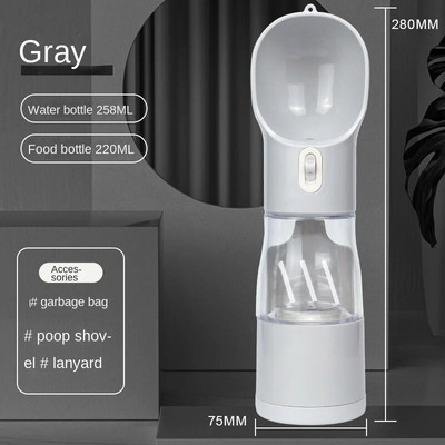 Pet Go Out utazó vizes csésze szemeteszsákkal ételtartó kutya kültéri hordozható utazó vízi pohár macska itatós vízforraló