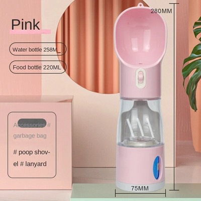 Pet Go Out utazó vizes csésze szemeteszsákkal ételtartó kutya kültéri hordozható utazó vízi pohár macska itatós vízforraló