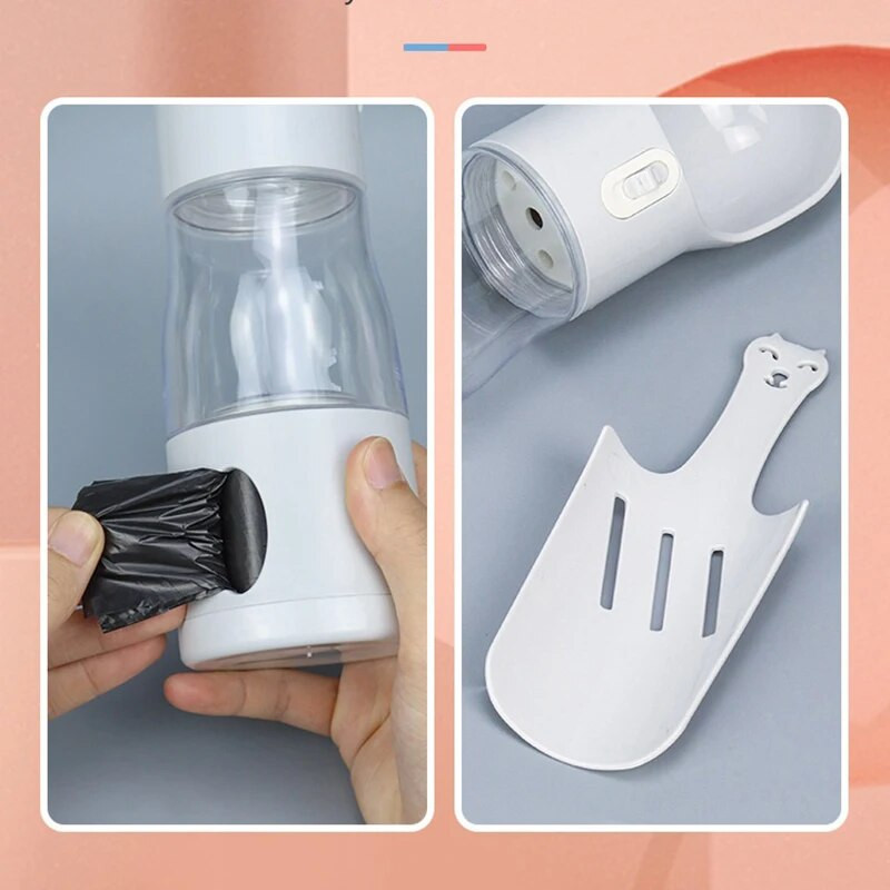 Pet Go Out utazó vizes csésze szemeteszsákkal ételtartó kutya kültéri hordozható utazó vízi pohár macska itatós vízforraló