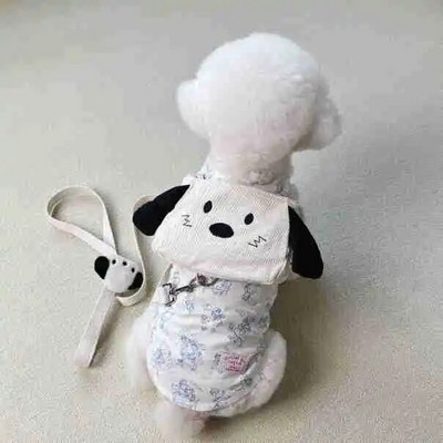 šunų kuprinė šunims Šuniuko katės krepšys su petnešomis Apykaklė Petnešos su pavadėliu rinkinys Mielas naminis krepšys, skirtas mažo gyvūno kelionėms lauke