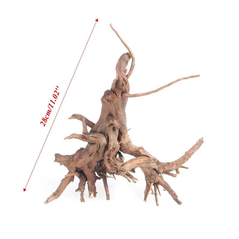 Akvariumo dreifuojančios medienos apdaila Žuvis rezervuarams žurnalo slėptuvė Natūralaus medžio dekoras Betta papuošalai Netaisyklingos formos Mažas Didelis