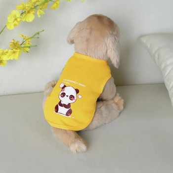 Καλοκαιρινά ρούχα για γάτες και σκύλους Καλοκαιρινό κατοικίδιο με δροσερά και αναπνέοντα ρούχα βάφλα για σκύλους και κατοικίδια Χαριτωμένα τυπωμένα δοχεία κορυφής