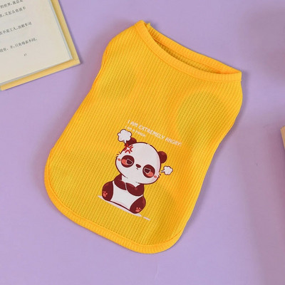 Kačių ir šunų vasariniai drabužiai naminiams gyvūnėliams vasarą Vėsūs ir kvėpuojantys vafliniai drabužiai šunims ir gyvūnėliams mielas spausdinimo viršelis