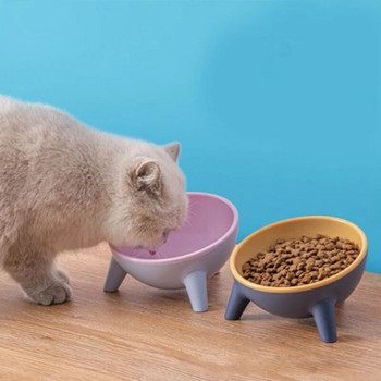 Μπολ για γάτα Ψηλοπόδι Προστατευτικό λαιμού μπολ για σκύλους Γάτα τροφή για κατοικίδια Μπολ Νερού Αντιανατρεπόμενο διφωνικό τροφοδοτικό τροφοδοσίας για κατοικίδια ζώα