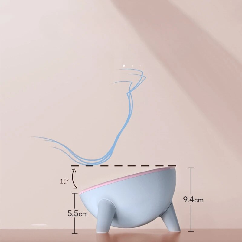 Miska pre mačky s vysokou nohou, chránič krku pre psov, krmivo pre mačky, miska na vodu s ochranou proti prevráteniu, binaurálny pohár na kŕmenie domácich zvierat