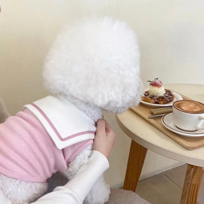 4 Spalvos Jūreivio šuniuko liemenė Vasarinė plona meškiukas Bichon tamsiai raudona antkaklis šuniui Jorkšyro terjero šnaucerio drabužiai mažiems naminiams gyvūnėliams XS-XL