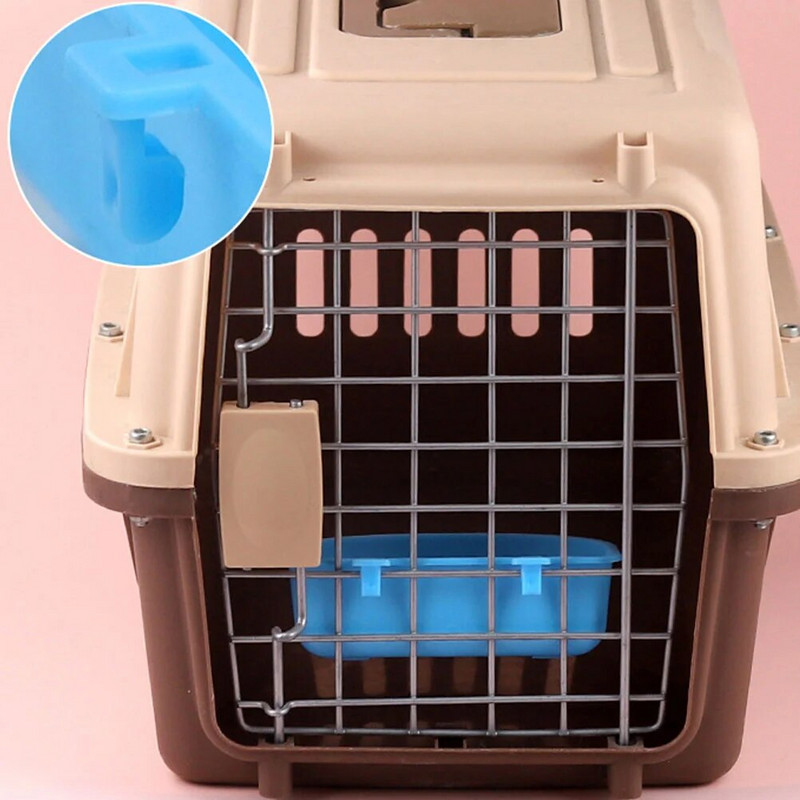 Piekarināms lolojumdzīvnieku bļoda suņu kastes bļoda plastmasas audzētavas trauki, kas neizšļakstās pārtikas ūdens bļodas būri zaķu barotavas karājās kausa kauss suņi