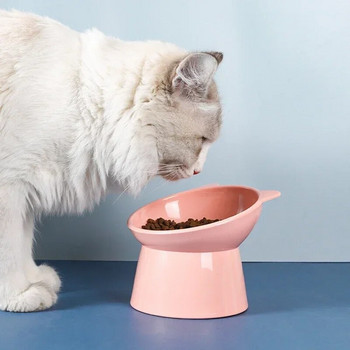 Protector Dog Foot Binaural Anti-overturning Bowl τροφής για κατοικίδια γάτας 2 τεμ. Τροφοδότης ποτηριού νερού με ψηλό λαιμό