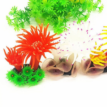 Силиконова симулация на коралов аквариум Декорация на аквариум Орнамент Изкуствен корал Морско дърво Аксесоари за подводно озеленяване