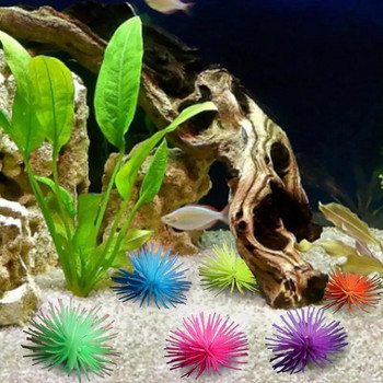 Силиконова симулация на аквариум Изкуствен аквариум Фалшиви коралови растения Подводен воден морски анемонен орнамент Пейзажна декорация