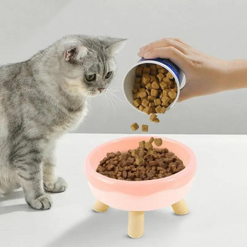 Μπολ για τροφή για γάτες Κεκλιμένα ανασηκωμένα ψηλά πόδια Προστατευτικό μπολ για σκύλους ντόνατ Σχέδιο τροφή για κατοικίδια για γάτες Μπολ για τροφή για κατοικίδια ζώα για όλες τις ράτσες