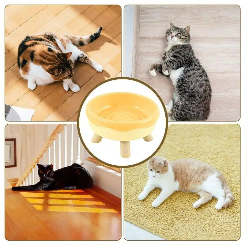 Kaķu barības trauki, noliekti, pacelti, augsti kāju suņu bļodas aizsargi virtuļa dizains kaķu barības ūdens trauki mājdzīvnieku barošanas krūze visām šķirnēm