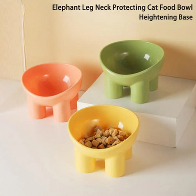 Cat Water Bowl Useful 4 Colors Cat Food Bowl Neck Protector Cat Dog Feeding Cup Pet Supplies