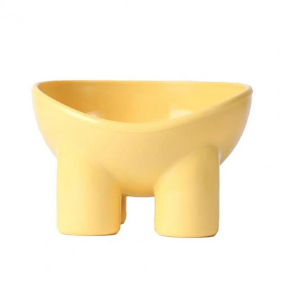 Kačių vandens dubuo Naudingas 4 spalvų kačių maisto dubuo kaklo apsauga Kačių šunų maitinimo puodelis Naminių gyvūnų reikmenys