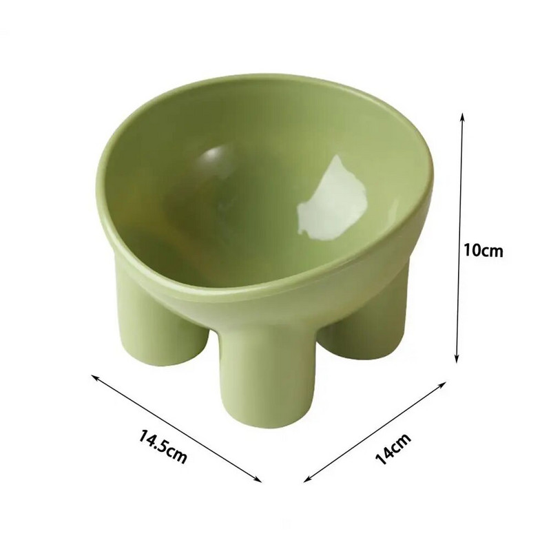 Kačių vandens dubuo Naudingas 4 spalvų kačių maisto dubuo kaklo apsauga Kačių šunų maitinimo puodelis Naminių gyvūnų reikmenys