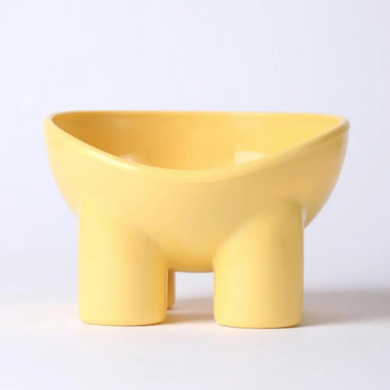 Kačių vandens dubuo Naudingas 4 spalvų kačių maisto dubuo kaklo apsauga Kačių šunų maitinimo puodelis Naminių gyvūnų reikmenys