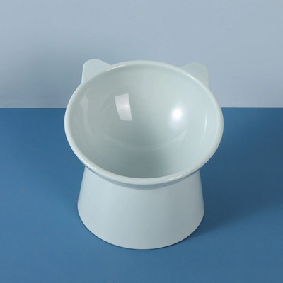 Dubuo naminiams gyvūnėliams kačių dubuo 45° kaklo apsauga šunų ėdalo vandens dubenėlis, apsaugantis nuo apsivertimo binauralinis naminių gyvūnėlių šėrimo puodelis.